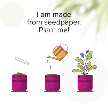 Logo trade promotional gifts picture of: Seed Paper Bookmark