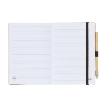 Logo trade promotional gifts picture of: BambooPlus Paper Notebook A5 - Inkless Pen