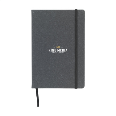 Logo trade promotional merchandise picture of: Montana Recycled Leather Paper Notebook A5