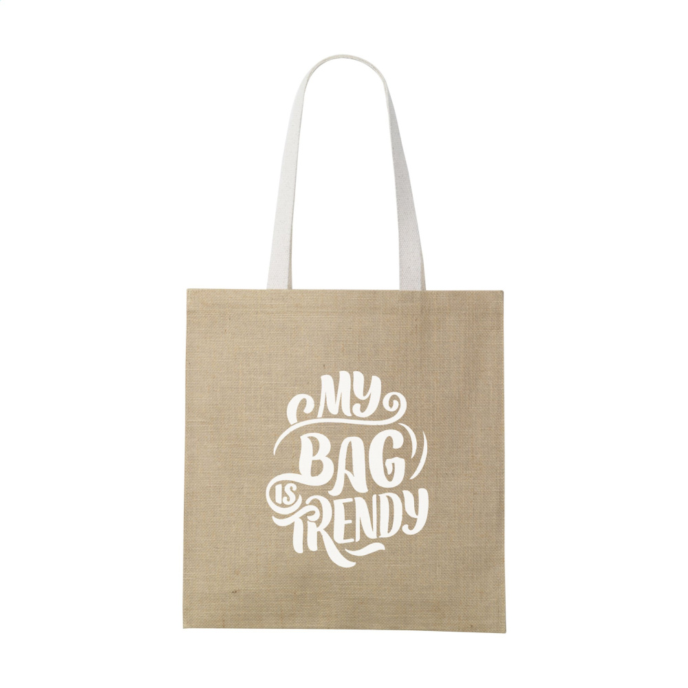 Logo trade promotional merchandise image of: Madrid Jute Shopper bag