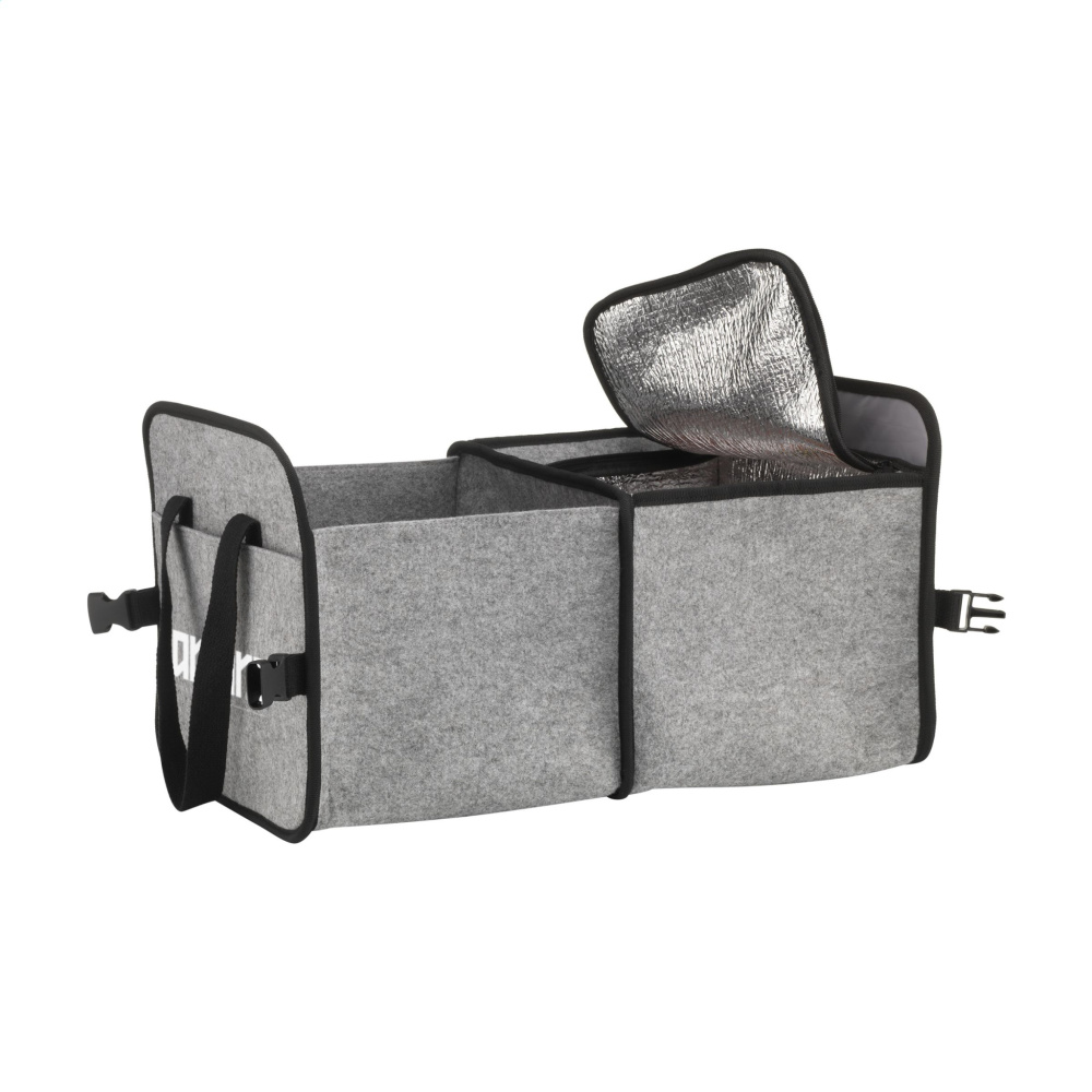 Logotrade business gift image of: Trunk GRS RPET Felt Organiser Cooler bag