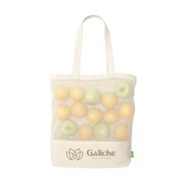 Logo trade promotional merchandise picture of: Natura Organic Mesh Shopper (180 g/m²) shopping bag
