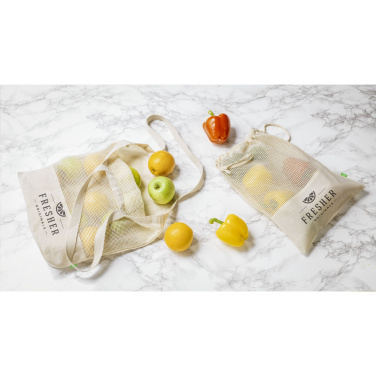 Logotrade promotional merchandise photo of: Natura Organic GOTS Mesh Bag (120 g/m²) fruit bag