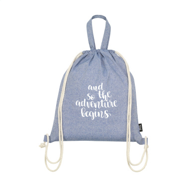 Logotrade promotional product picture of: GRS Recycled Cotton PromoBag Plus (180 g/m²) backpack