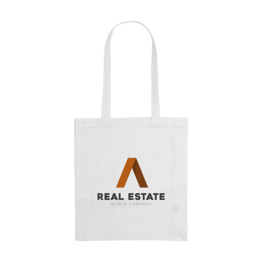 Logo trade promotional giveaway photo of: Colour Square Bag GRS Recycled Cotton (150 g/m²)