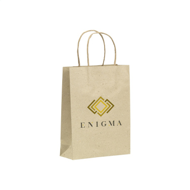 Logo trade promotional items picture of: Leaf It Bag recycled grass paper (120 g/m²) M