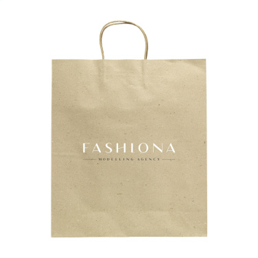 Logo trade promotional giveaways picture of: Leaf It Bag recycled grass paper (120 g/m²) XL