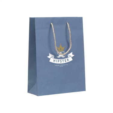 Logo trade promotional giveaway photo of: Leaf It Bag recycled with jeans fibres (180 g/m²) M