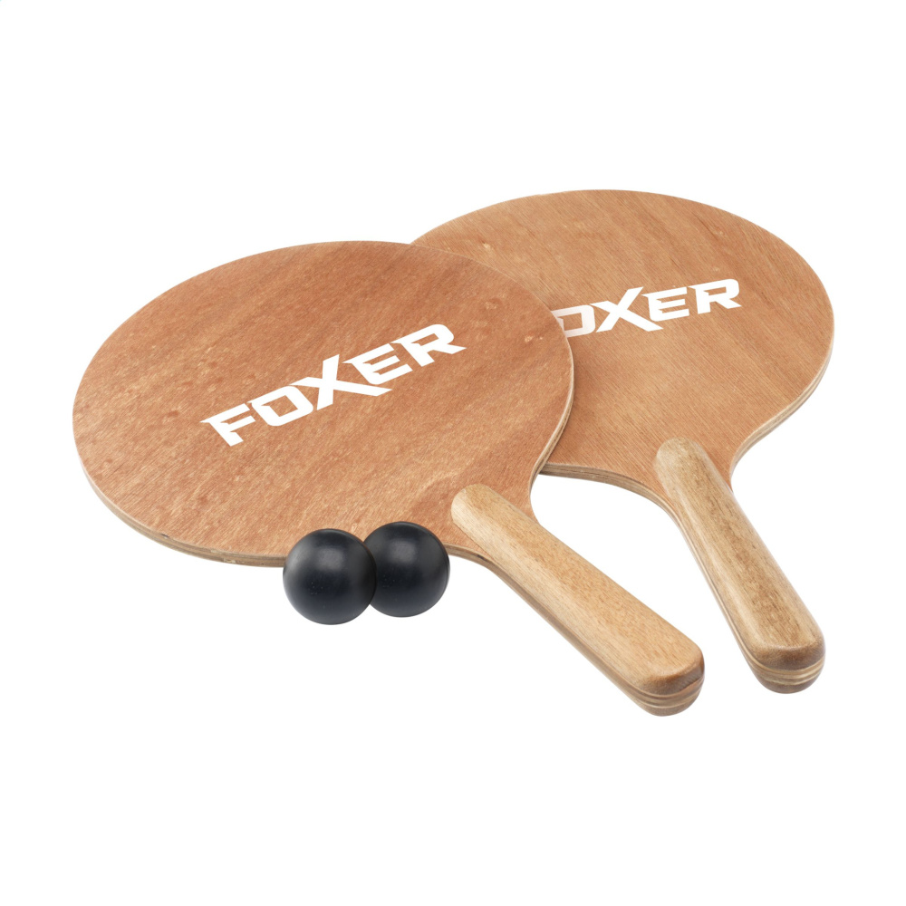 Logo trade promotional items image of: Playa Wood BeachTennis beach game