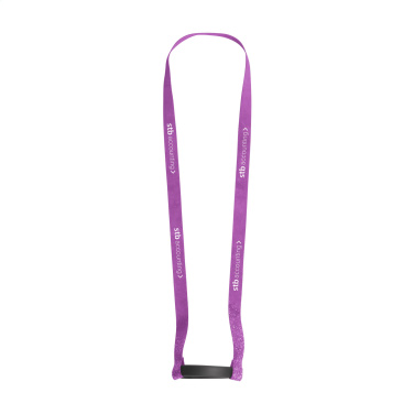 Logotrade promotional items photo of: Lanyard Sublimation RPET 1.5 cm with Cup holder