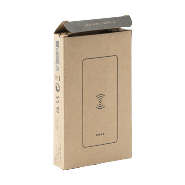 Logo trade promotional gifts image of: Bamboo 8000 Wireless Powerbank wireless charger
