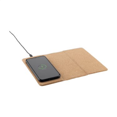 Logotrade promotional giveaways photo of: Cork Wireless Charging Mousepad
