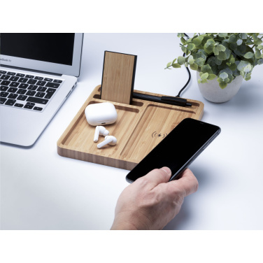 Logo trade promotional gift photo of: Bamboo Organizer charger