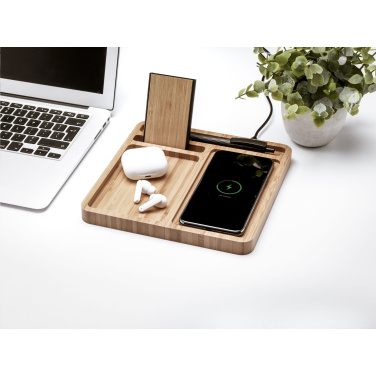 Logo trade promotional items image of: Bamboo Organizer charger