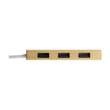 Logo trade promotional gifts image of: Bamboo USB Hub