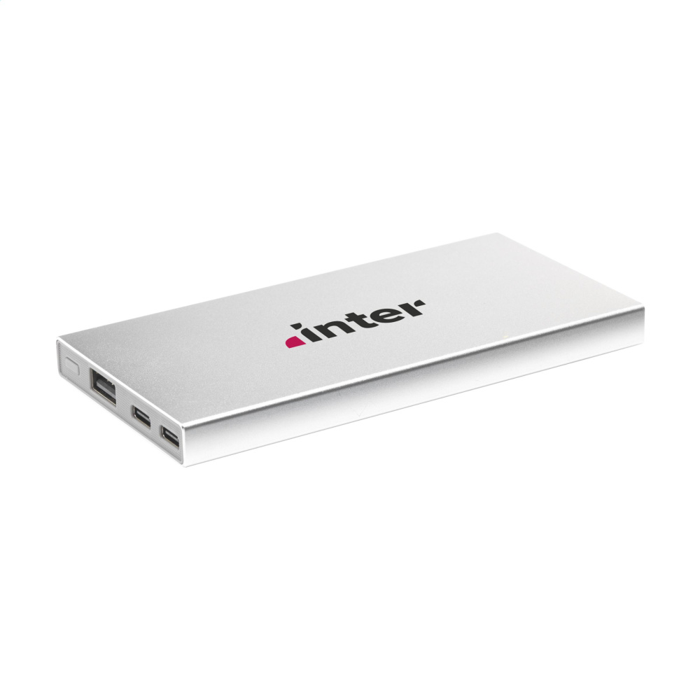 Logo trade promotional gift photo of: Tecco GRS Recycled Alu Powerbank 5000 external charger