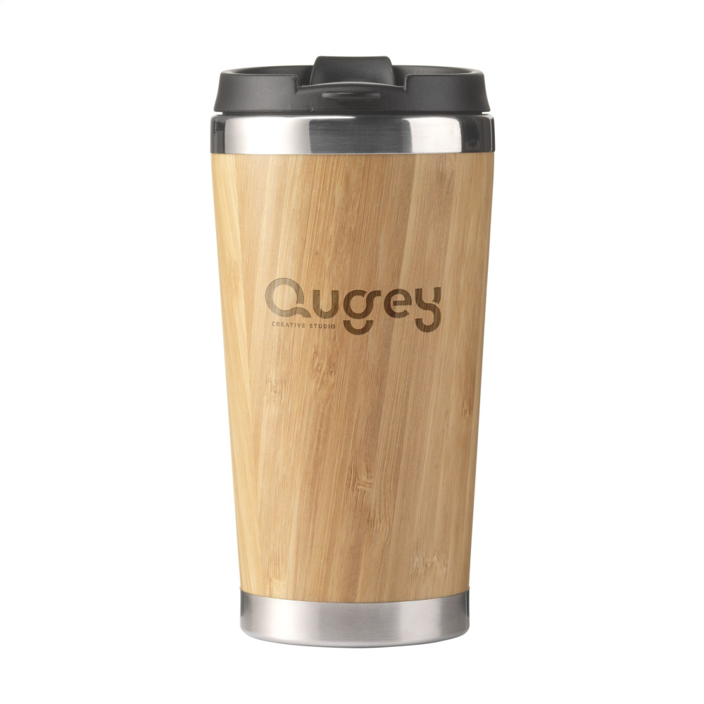 Logo trade promotional giveaways image of: Tokyo 450 ml bamboo thermo cup