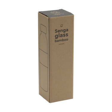 Logotrade promotional products photo of: Senga Glass Bamboo 500 ml drinking bottle