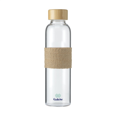 Logotrade promotional items photo of: Senga Glass Bamboo 500 ml drinking bottle