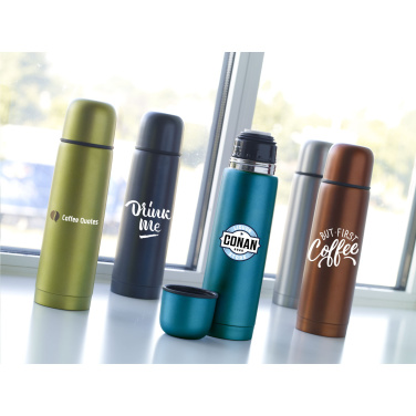 Logotrade corporate gifts photo of: Frosted Bottle RCS Recycled Steel 500 ml thermo bottle