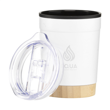 Logo trade business gift photo of: Kobe Bamboo RCS Recycled Steel 350 ml coffee cup
