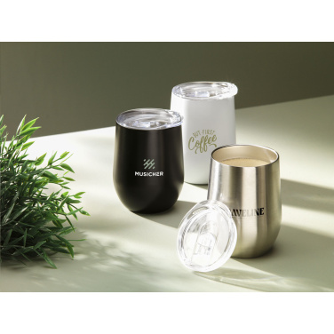 Logo trade promotional item photo of: Huevo RCS Recycled Steel Cup 350 ml thermo cup