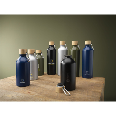 Logotrade promotional product image of: AluBamboo GRS Recycled Alu 500 ml water bottle