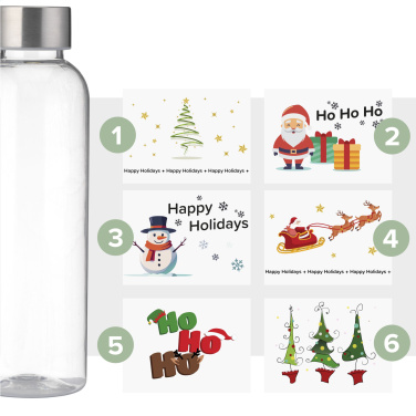Logotrade promotional item picture of: Senga GRS RPET Bottle 500 ml X-Mas