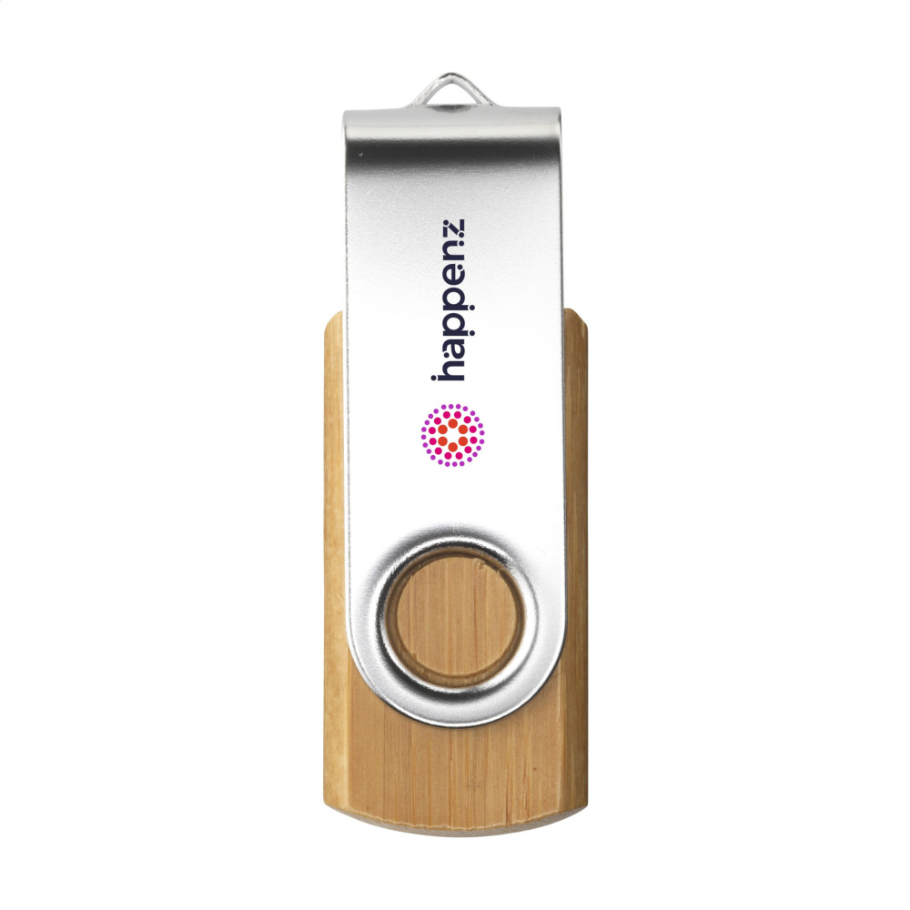 Logo trade promotional giveaway photo of: USB Twist Bamboo 16 GB
