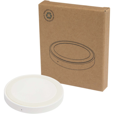 Logo trade promotional merchandise image of: Freal 15W recycled plastic wireless charging pad
