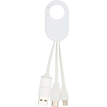 Logo trade advertising products image of: Troop 4-in-1 recycled plastic charging cable