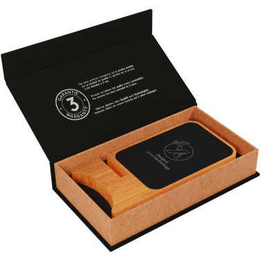 Logo trade promotional gifts picture of: SCX.design W16 10W light-up wireless wooden stand