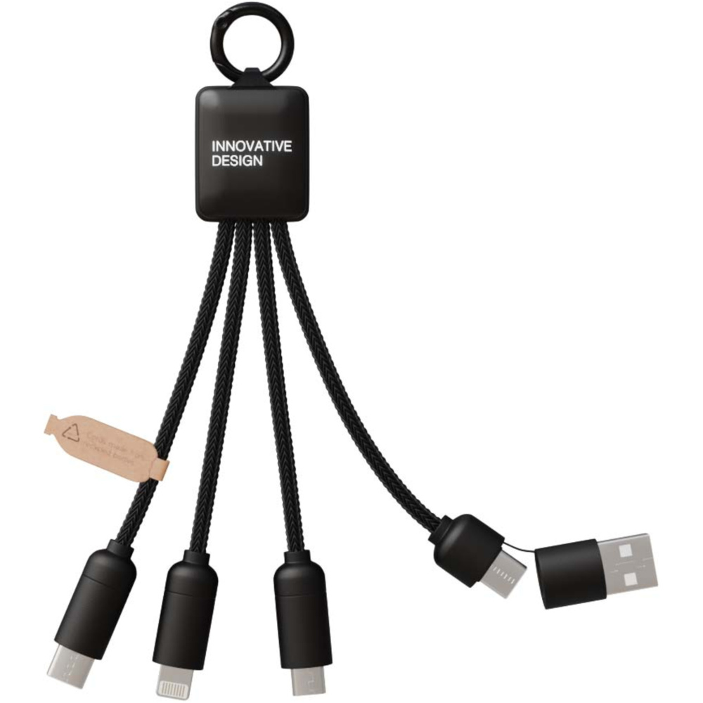 Logo trade business gift photo of: SCX.design C13 15W 5-in-1 charging cable