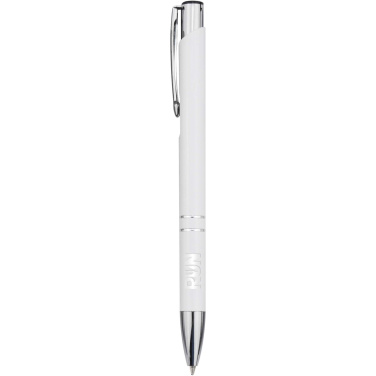 Logo trade promotional giveaways image of: Moneta recycled aluminium ballpoint pen (blue ink)