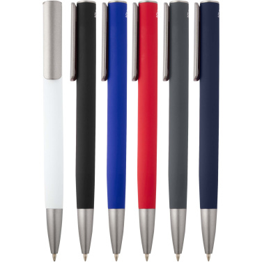 Logo trade corporate gifts image of: Ziguur recycled aluminium ballpoint pen (black ink)
