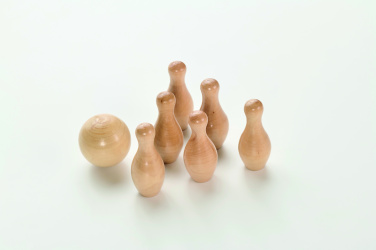 Logotrade advertising product picture of: Mini pine wood bowling set