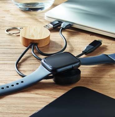 Logo trade promotional items image of: Key ring with 4 in 1 60W cable