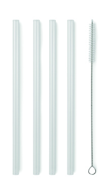 Logotrade promotional item picture of: 4 reusable glass straws