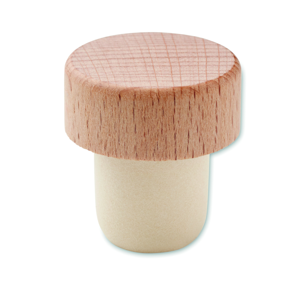 Logotrade promotional merchandise picture of: Beech wood bottle stopper