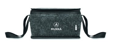 Logo trade corporate gifts image of: RPET felt cooler bag