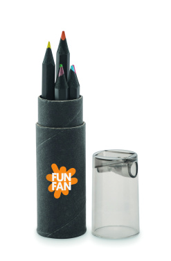 Logo trade advertising products picture of: 6 black colouring pencils