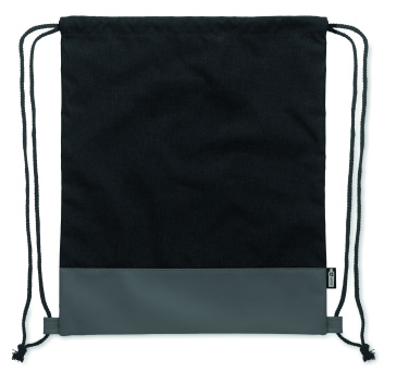 Logo trade promotional items picture of: RPET PU drawstring bag 2 tone