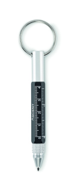 Logo trade promotional merchandise picture of: Key ring with twist action pen