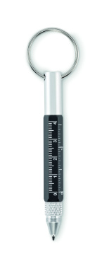 Logo trade promotional merchandise picture of: Key ring with twist action pen