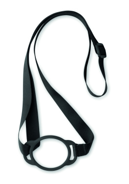Logo trade promotional merchandise picture of: Lanyard with cup holder 6cm