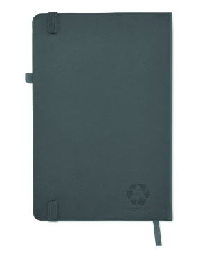 Logo trade promotional giveaways picture of: Recycled Leather A5 notebook