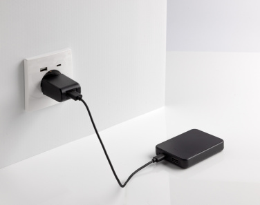 Logo trade promotional products image of: Boostcore RCS recycled plastic powerbank 5.000mAh with USB C