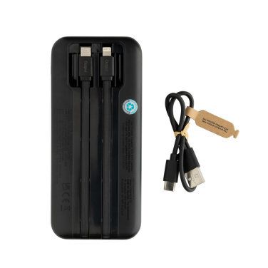 Logotrade promotional merchandise picture of: Turbopack RCS rplastic powerbank 10.000 integrated cables