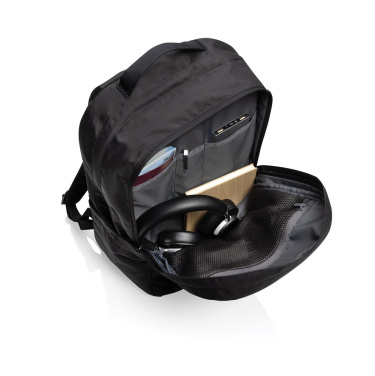 Logotrade promotional item image of: SP Aware™ RPET Edin 100% recycled 15.6 inch laptop backpack