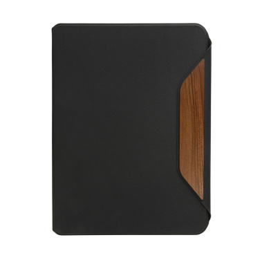 Logo trade advertising product photo of: Teri AWARE™ RPET and walnut A4 portfolio